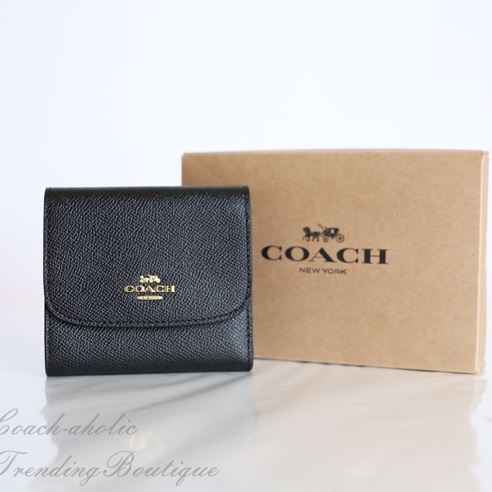Coach Trifold Small Crossgrain Leather Wallet
